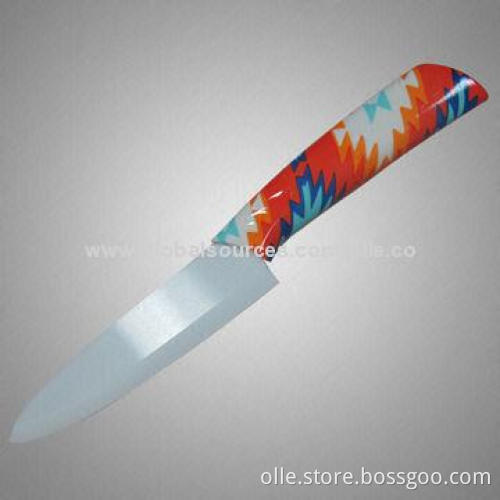 Ceramic Chef's Knife with Exotic Handle Style